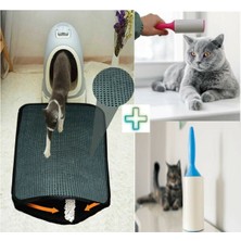 Feyza Design Kedi Kumu Paspası ve Tüy Toplama Rulosu Seti, Temizlik Kolaylığı