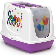 Feyza Design Şık Fuşya Kapalı Tuvalet 50 Cm, Modern ve Kullanışlı Tasarım