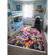 Roblox Desenli Cocuk Odası Kilimi Kaymaz Taban 160*230-120*180