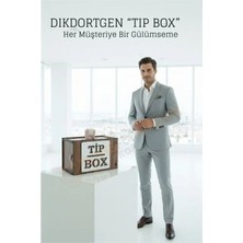 Marsilyan Lazer Kesim Ahşap Tip Box – Bahşiş Kutusu | 21x12x13  cm Dekoratif Kutu