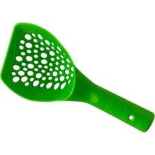 Feyza Design Yüksek Kapasiteli Kedi Kumu Küreği, 15X9X31 Cm, Canlı Yeşil Renk