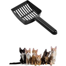 Feyza Design Pratik ve Dayanıklı Plastik Kedi Kumu Küreği, Kolay Temizlik ve Eleme Sağlar