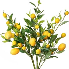 Nettenevime Yapay Limon Dalı 75CM 7 Limonlu Yapay Çiçek Limon Ağacı Dalı