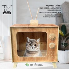 Feyza Design Şık Ahşap Kedi Kulübesi, Tv Tasarımı, Konfor ve Stil Bir Arada