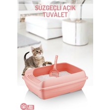 Feyza Design Pratik ve Temiz Kedi Tuvaleti, Süzgeçli Kedi Kum Kabı