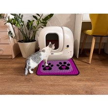 Feyza Design Elekli Tuvalet Önü Desenli Kedi Kumu Paspas 45X60 Cm, Hijyenik ve Şık Tasarım