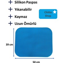Feyza Design Renkli Silikon Kedi Tuvalet Paspası, Kaydırmaz, Temiz ve Güvenli Kullanım