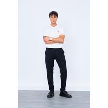 Lacivert Yandan Cepli Klasik Pantolon