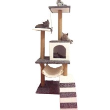 Feyza Design Şık ve Konforlu Yuvalı Kedi Tırmalama Merkezi, Eğlence ve Dinlenme Alanı