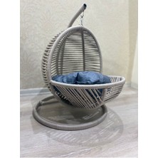 Feyza Design Açık Gri Renkli Kediler ve Küçük Köpekler Için Rahat Salıncağı Yatak