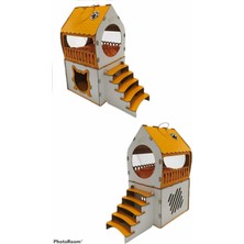 Feyza Design Renkli ve Şık Kedi Evi, Konforlu ve Güzel Tasarım