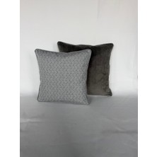 Pemteks Tekstil Vizon Tonlarında Fitilli Fermuarlı 2’li Kırlent Kılıfı Seti (40X40 / 45X45)