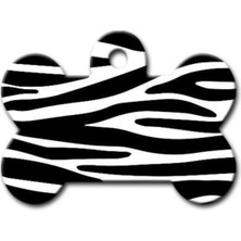 Feyza Design Sevimli Zebra Desenli Kedi ve Köpek Künyesi, Şık ve Güvenli Takı