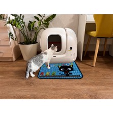 Feyza Design Elekli Tuvalet Önü Desenli Kedi Kumu Paspas 45X60 Cm, Temiz ve Şık Tasarım