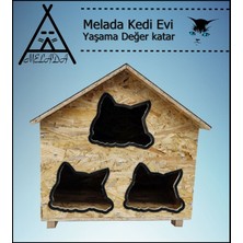 Feyza Design Ahşap Dış Mekan Kedi Evi 58X58X40 Cm, Dayanıklı ve Şık Tasarım