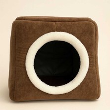 Feyza Design Yumuşak ve Konforlu 42X42 cm Kahve Yatak, Rahat Uyku Için Ideal