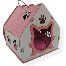 Feyza Design Modern Ahşap Yetişkin Kedi Evi, Şık ve Konforlu Tasarım