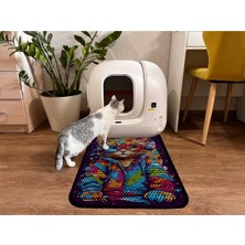 Feyza Design Desenli Kedi Kumu Paspası, Büyük Boy, 60X80 cm