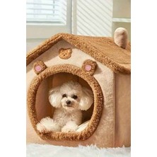 Feyza Design Katlanabilir Yumuşak Kedi ve Köpek Evi, Çıkarılabilir ve Yıkanabilir Minderli