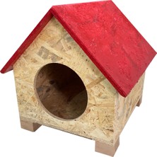 Feyza Design Ahşap Dış Mekan Kedi Evi 39X37X34 Cm, Şık ve Dayanıklı Tasarım