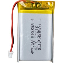 SHC4200 802540 3.7 Volt 850 Mah Lityum Polimer Pil