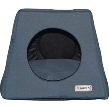 Feyza Design Konforlu 3 Fonksiyonlu Katlanabilir Kedi Yatağı ve Mağara