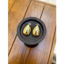 Ilot.Istanbul Ilot.ıstanbul | Altın Kaplama Çelik Pürüzsüz Parlak Damla Küpe Kararmaz Antialerjenik Vintage Stil