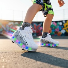 BURUNİ LED Patenli Işıklı Ayakkabı | Tekerlekli Spor Ayakkabı Çocuk | LED Kaykay Ayakkabı | Çocuk Pateni