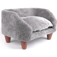 Feyza Design Yumuşak ve Lüks Peluş Kedi Köpek Koltuğu, Çıkarılabilir ve Yıkanabilir Kürk