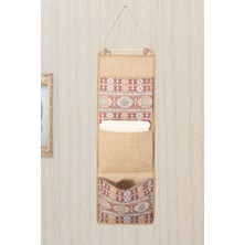 Luxway Home Etnik Garnili 3 Cepli Çok Amaçlı Askılı Duvar Tipi Dolap Içi Banyo Mutfak Düzenleyici Organizer 20 x 60
