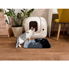 Feyza Design Elekli Tuvalet Önü Desenli Kedi Kumu Paspas 45X60 Cm, Şık ve Fonksiyonel