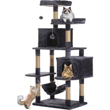 Feyza Design Xl Kedi Konağı Çift Yuva, Hamak ve Tırmalama ile Keyifli Yaşam