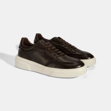Desa Erkek Kahve Bağcıklı Deri Sneaker