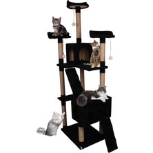 Feyza Design 3 Katlı Çoklu Oyun ve Tırmalama Evi, Dayanıklı ve Eğlenceli Kedi Ürünü