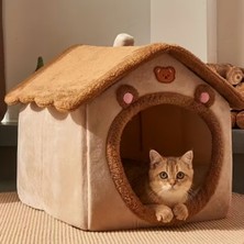 Feyza Design Yumuşak Peluş Kedi Evi, Xl Boyut, Konfor ve Rahatlık Sunar