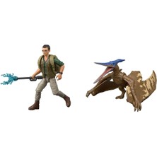 Jurassic World Rebith Insan ve Dinozor Figürü Oyun Seti JGB82 - Dr. Henry Loomis ve Pteranodon JGB83