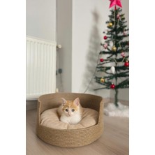 Feyza Design Yumuşak ve Rahat Jüt Kedi ve Köpek Yatağı 45X20 cm