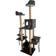 Feyza Design Rahat ve Eğlenceli Kedi Tırmalama Evi ve Oyun Platformu