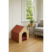 Feyza Design Hava Alabilen Ahşap Kedi ve Köpek Evi, Şık ve Dayanıklı Tasarım