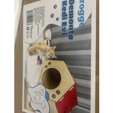 Feyza Design El Yapımı Ahşap Kedi Evi, Şık ve Dayanıklı Tasarım