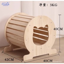 Feyza Design Doğal Ahşap Kedi Evi, Şık ve Sağlıklı Tasarım 75 cm