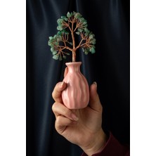 Aventurin Taşı El Yapımı 4X18CM Doğal Taş Dekoratif Hayat Ağacı