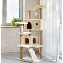 Feyza Design Kedi Tırmalama Evi Bej, Rahat ve Eğlenceli Oyun Alanı