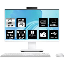 Asus V400 Intel Core I7 13620H 16GB 1tb SSD 23.8" Fhd W11P All In One Bilgisayar & Per4 USB Bellek V440I716512W0DP388
