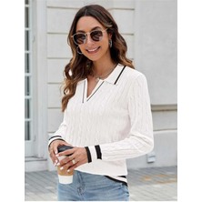 Youknitwear You Riviera %100 Pamuk Polo Yaka Kadın Kazak