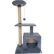 Feyza Design Renkli ve Eğlenceli Kedi Tırmalama ve Oyun Evi Seti