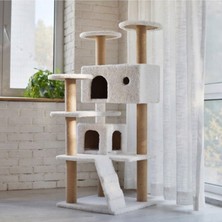 Feyza Design Çok Katlı Renkli Kedi Oyun ve Dinlenme Evi, Eğlenceli ve Konforlu Tasarım