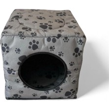 Feyza Design Çok Fonksiyonlu Antrasit Kedi Yatağı, Rahat ve Şık Tasarım