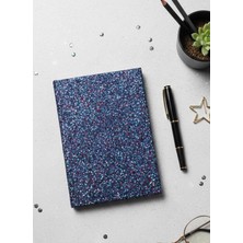 Adalinhome Parıltılı Çizgili Defter – Günlük ve Not Defteri / 14X20 Cm/ 168 Yaprak