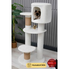 Feyza Design Renkli Yıkanabilir Kedi Tırmalama ve Oyun Evi, Evcil Dostlar Için Eğlence